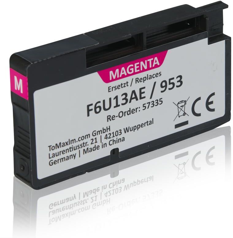 TonerPartner Kompatibel zu HP F6U13AE / 953 Tintenpatrone magenta, 770 Seiten, 1,96 Rp pro Seite, Inhalt: 10 ml von TonerPartner