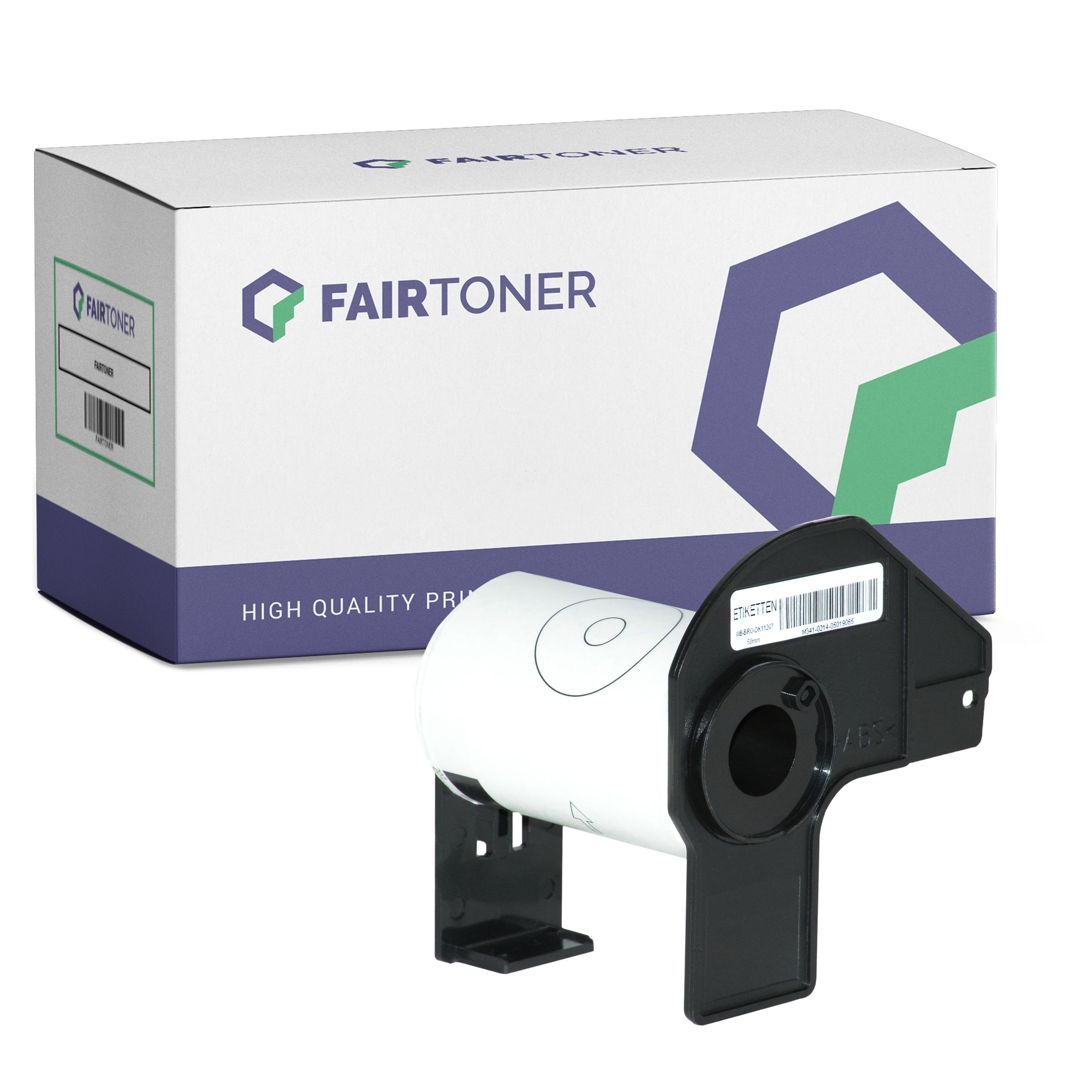 FairToner Kompatibel zu Brother P-Touch QL 570 (DK-11207) Etikett 100x (58mm x 58mm) WeiÃŸ