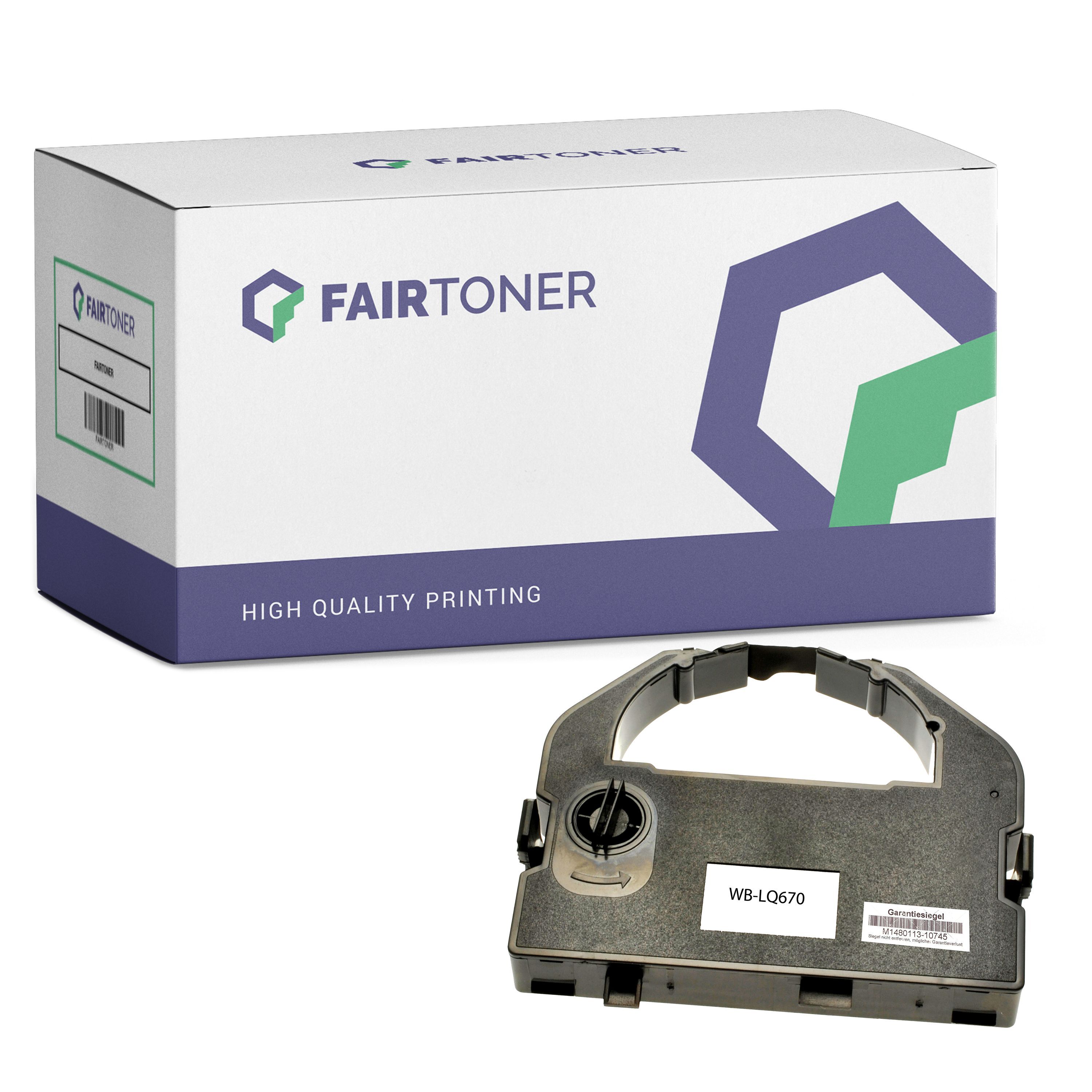 FairToner Kompatibel zu Epson LQ 2500 (C13S015262 / 7762) Farbband Schwarz