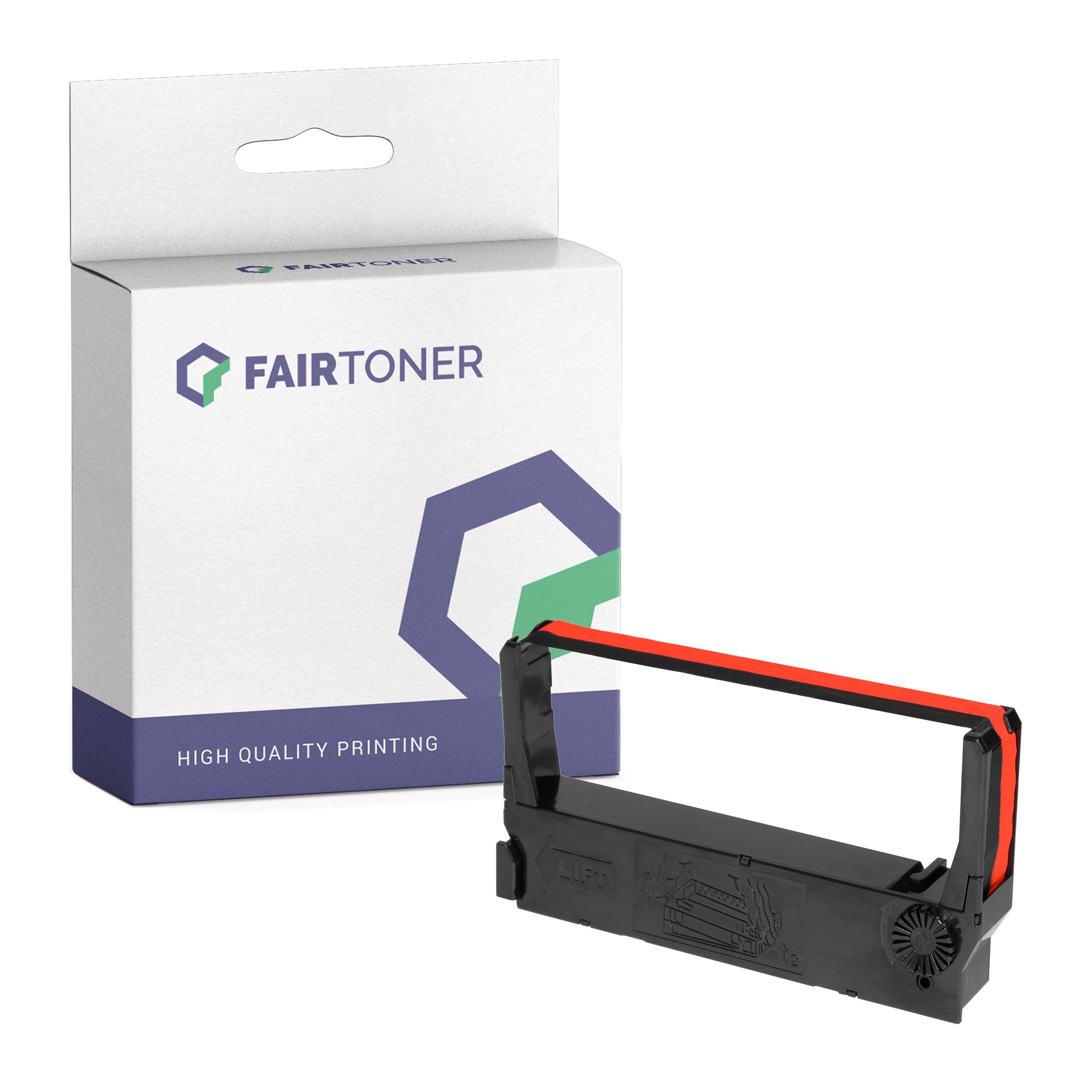 FairToner Kompatibel zu Epson 267 (C43S015216 / ERC-23-BR) Farbband Schwarz/Rot