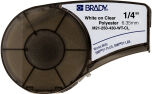 Brady M21-250-430-WT-CL white on transparent polyester tape 6.35 mm x 6.40 m (original Brady)