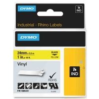 Dymo 1805431 IND Rhino 24mm vinyl tape, black on yellow (original)