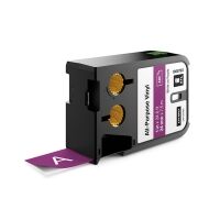 Dymo 1868793 XTL vinyl tape, white on purple, 24mm (original)