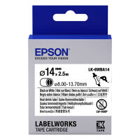 Epson LK-6WBA14 heat shrink tube black on white 14 mm (original)