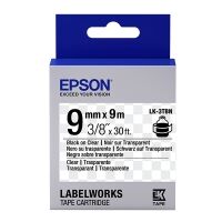 Epson LK 3TBN black on transparent tape, 9mm (original Epson)