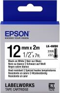 Epson LK 4WBH heat-resistant black on white tape, 12 mm (original)