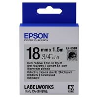 Epson LK 5SBR black on silver reflective tape, 18mm (original)