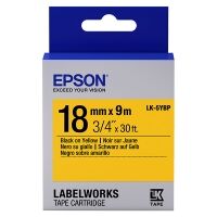 Epson LK 5YBP black on pastel yellow tape, 18mm (original)