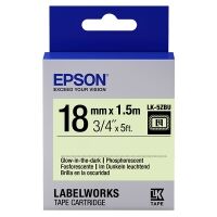 Epson LK 5ZBU black on neon glow in the dark tape, 18mm (original)