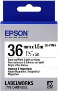 Epson LK 7WB2 black on white magetic tape, 36mm (original)