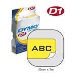 Dymo Lettertape 53718 D1 24mmx7m Poliester amarelo/preto