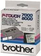 Brother TX-M51 fita laminada texto preto mate sobre transparente 24mm