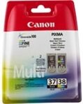 Canon Multipack PG-37 (preto) + CL-38 (tri-color)