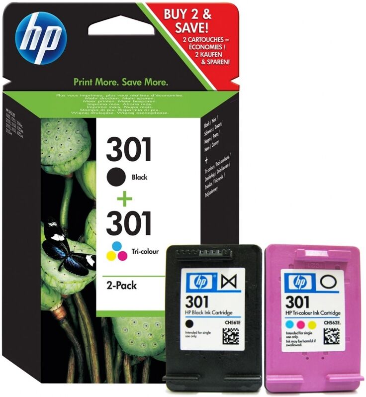 HP Value Pack Hp 301 Pack de 2 Preto  Cor - N9j72ae