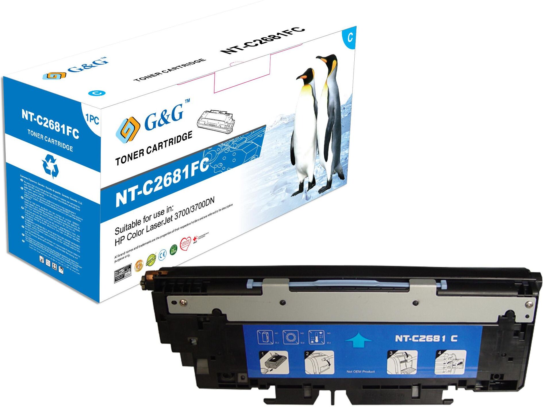 Default G&g; Hp Q2681a Azul Toner Compatível Nº311a