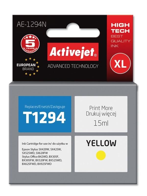 Activejet Tinteiro T1294 Compatível C/ Epson (amarelo) - Activejet