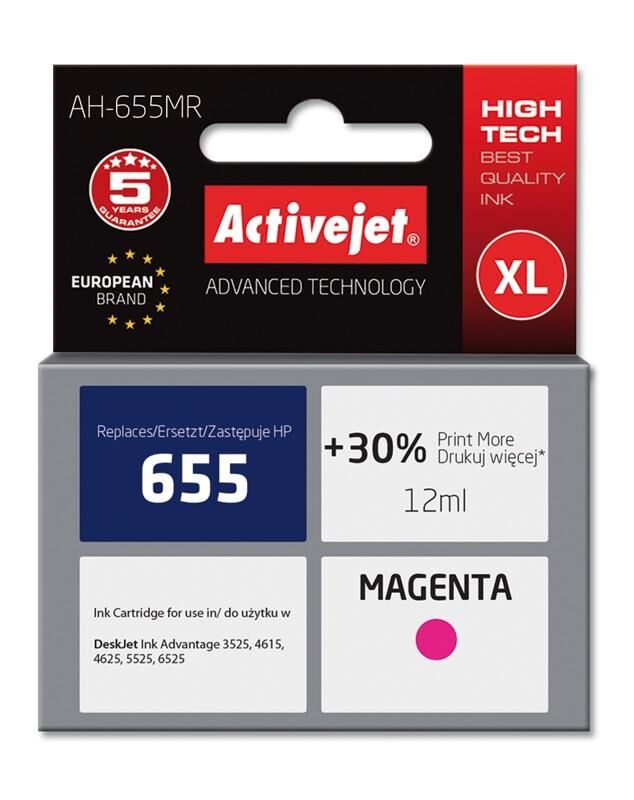 Activejet Tinteiro 655 Compatível Hp (magenta) - Activejet