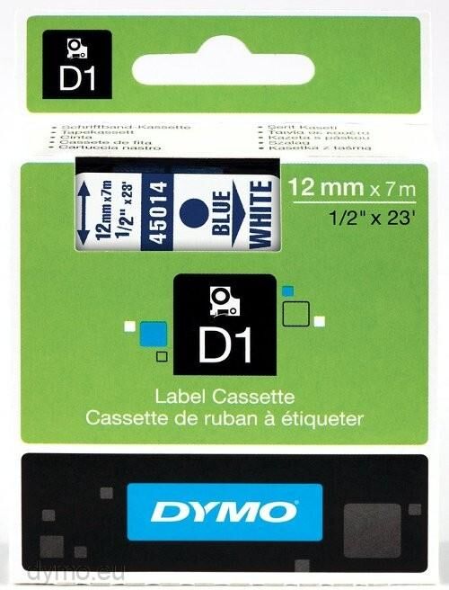 Dymo Etiquetadora Azul Sobre Branco (7 Mts/1,2cm) - Dymo