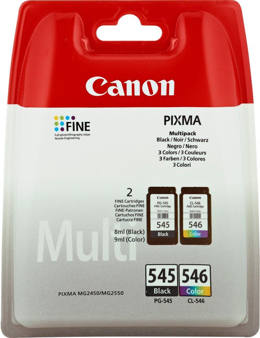 Canon Pack 2x Tinteiros Pg-545/cl-546 (preto/cores) - Canon