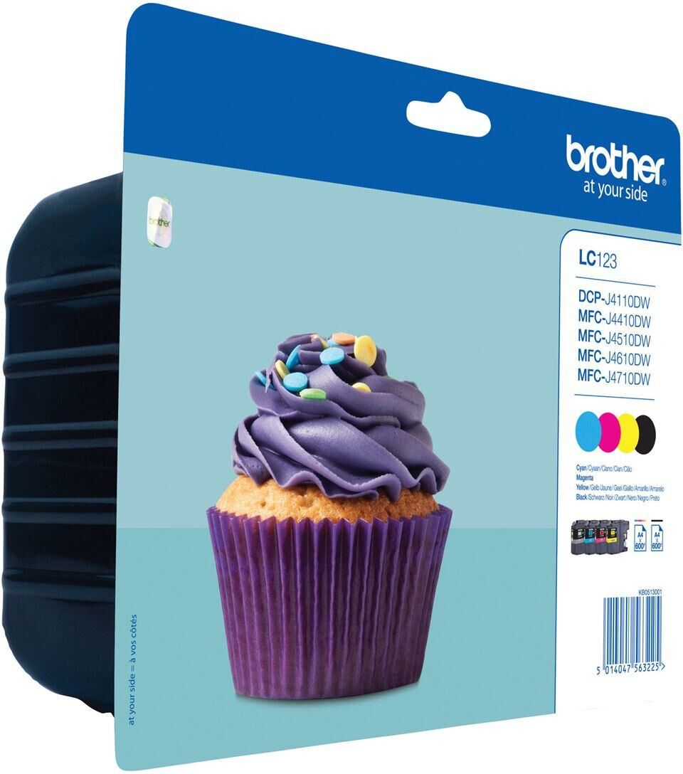 Brother Pack 4x Tinteiros Lc-123valbp (preto, Azul, Amarelo E Magenta) - Brother