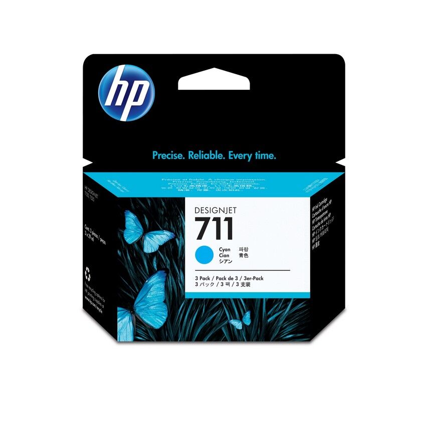 Hp Pack 3x Tinteiros Nº711 (azul) - Hp