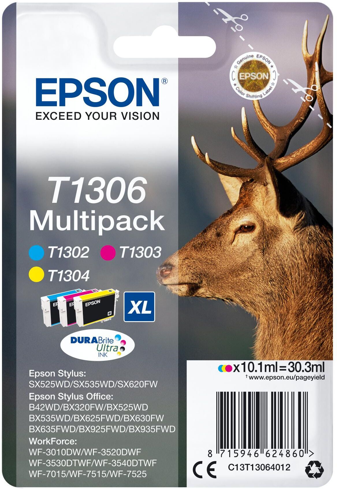 Epson Pack 3x Tinteiros Cores Sx525/620bx525/625/925 (azul/magenta/amarelo) - Epson