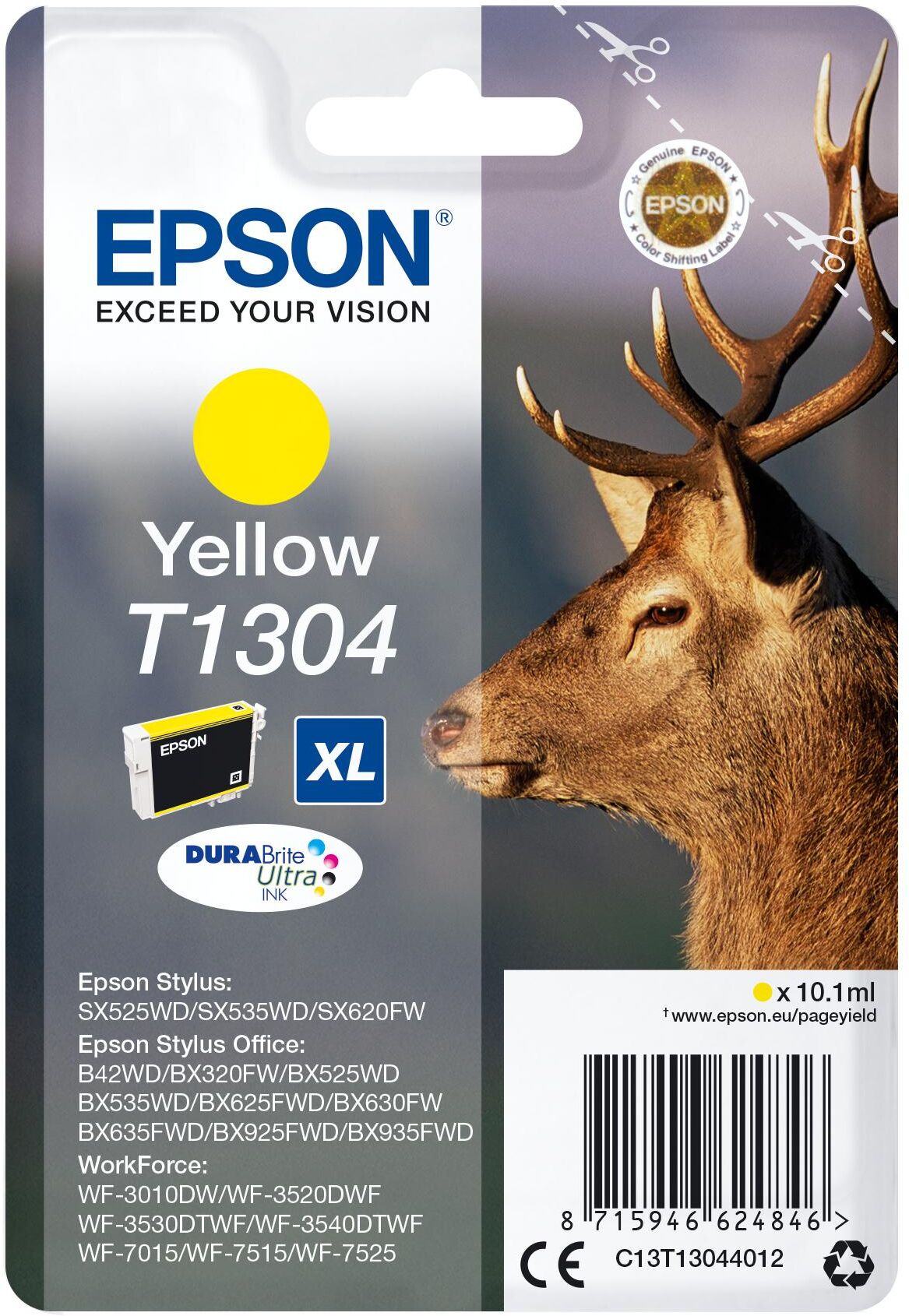 Epson Tinteiro Epson Amarelo Stylussx525wd/bx320fw/625fwd C13t13044012