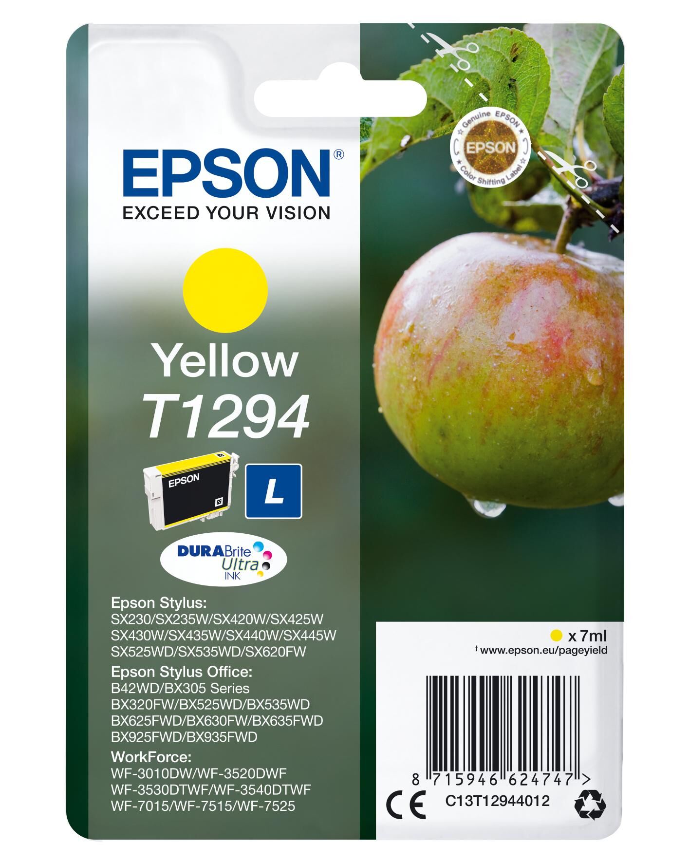 Epson Tinteiro Epson Amarelo Sx420w/425w/bx305f/320fw - C13t12944012
