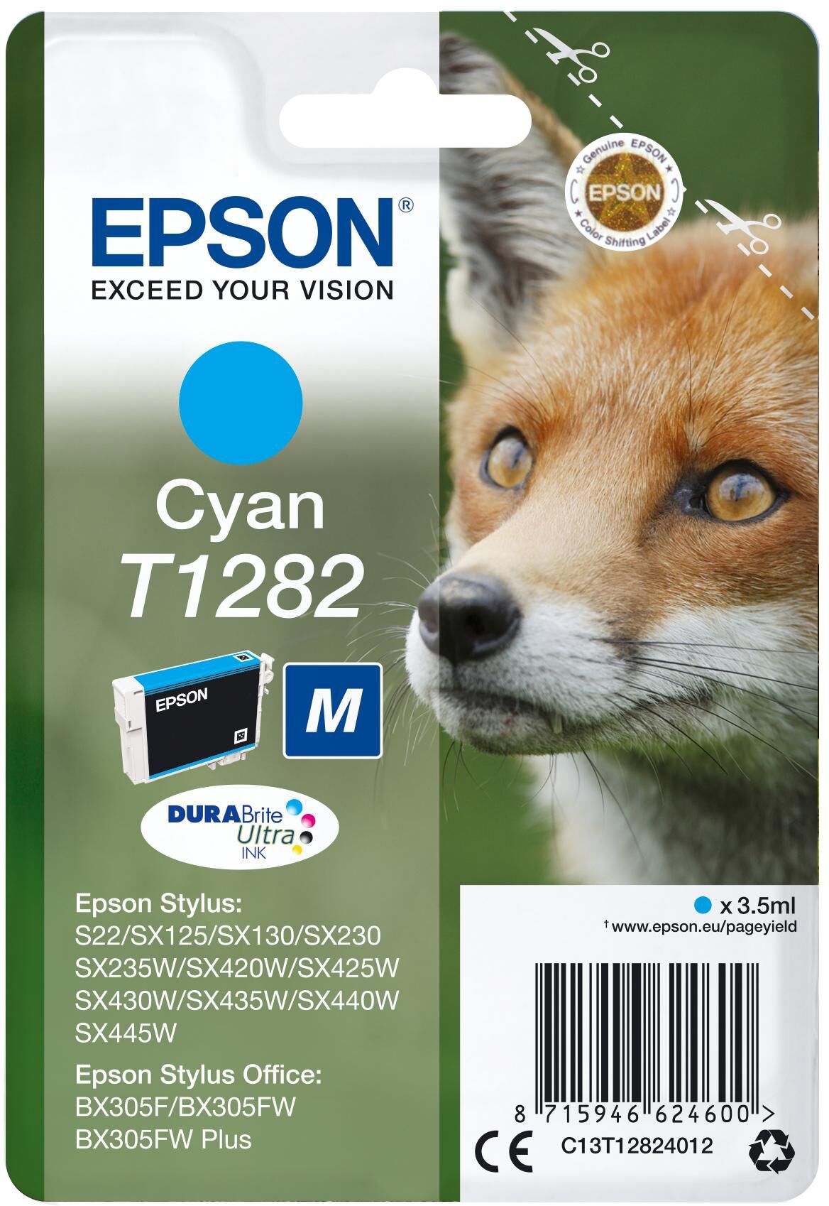 Epson Tinteiro Epson Cyan Stylus S22/sx42xw/bx305f - C13t12824022