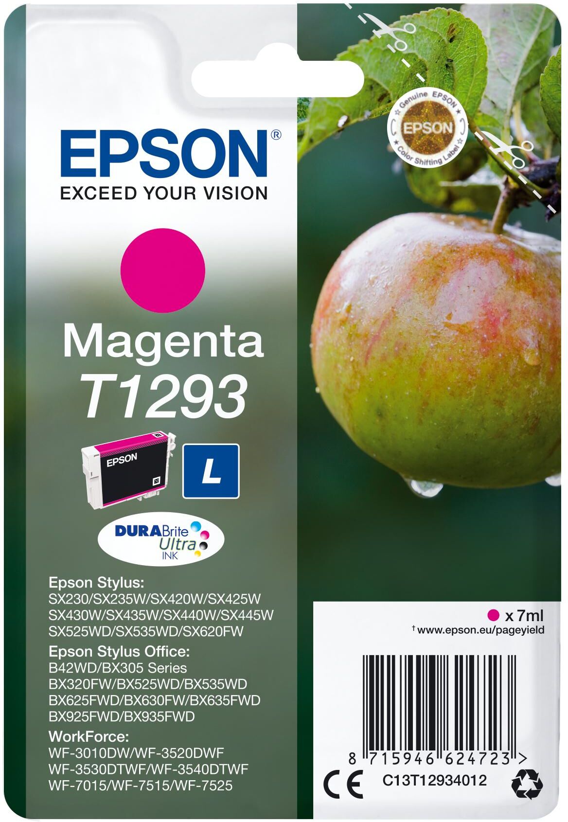 Epson Tinteiro Epson Magenta Sx420w/425w/ Bx305f/320fw - C13t12934022