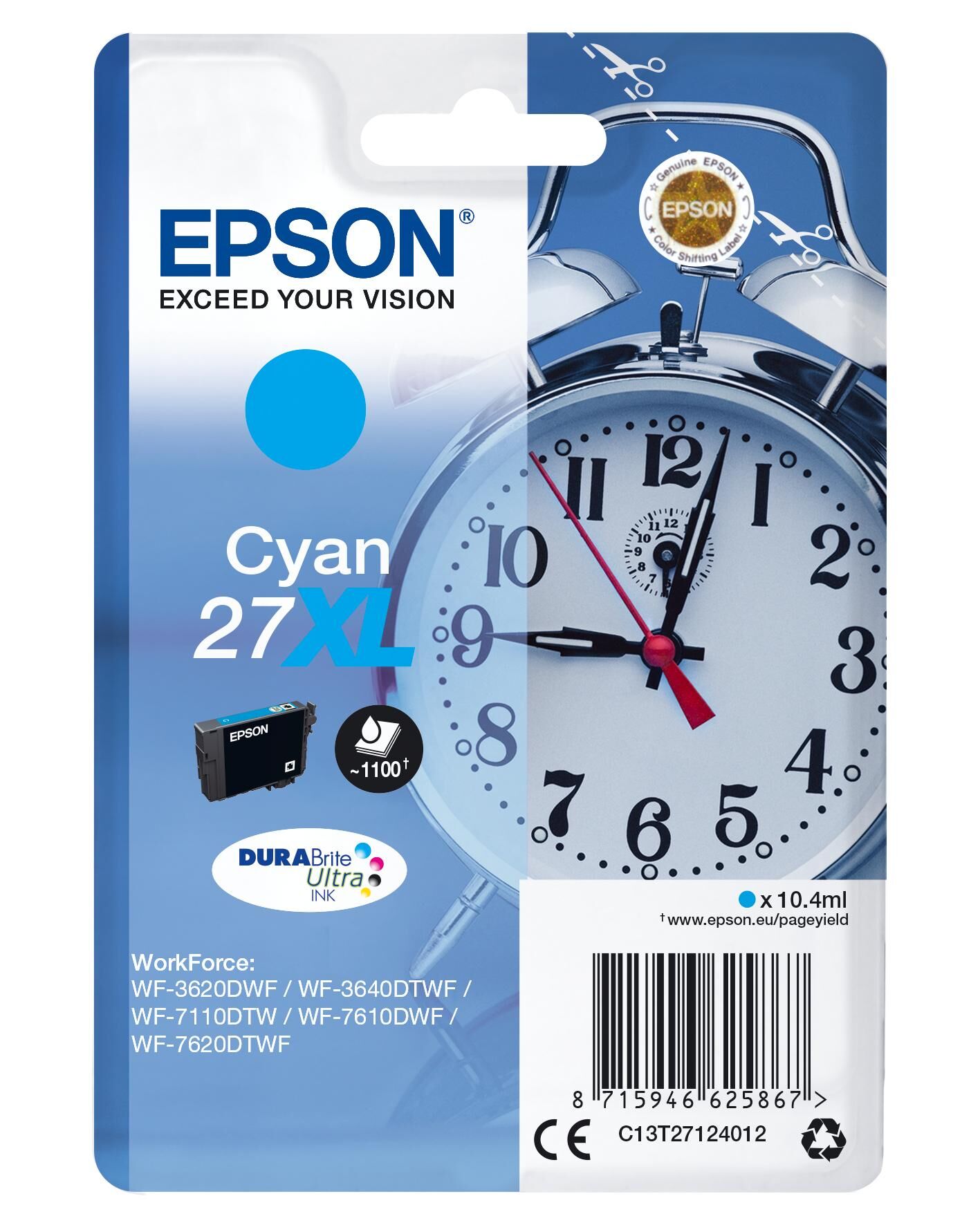 Epson Tinteiro 27xl Wf-3xxx/wf-7xxx (azul) - Epson