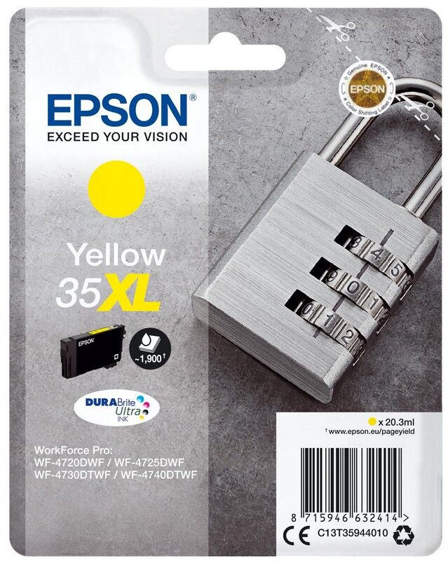 Epson Tinteiro Amarelo Serie 35xl Wf-4720/4725/4740 - C13t35944010 - Epson