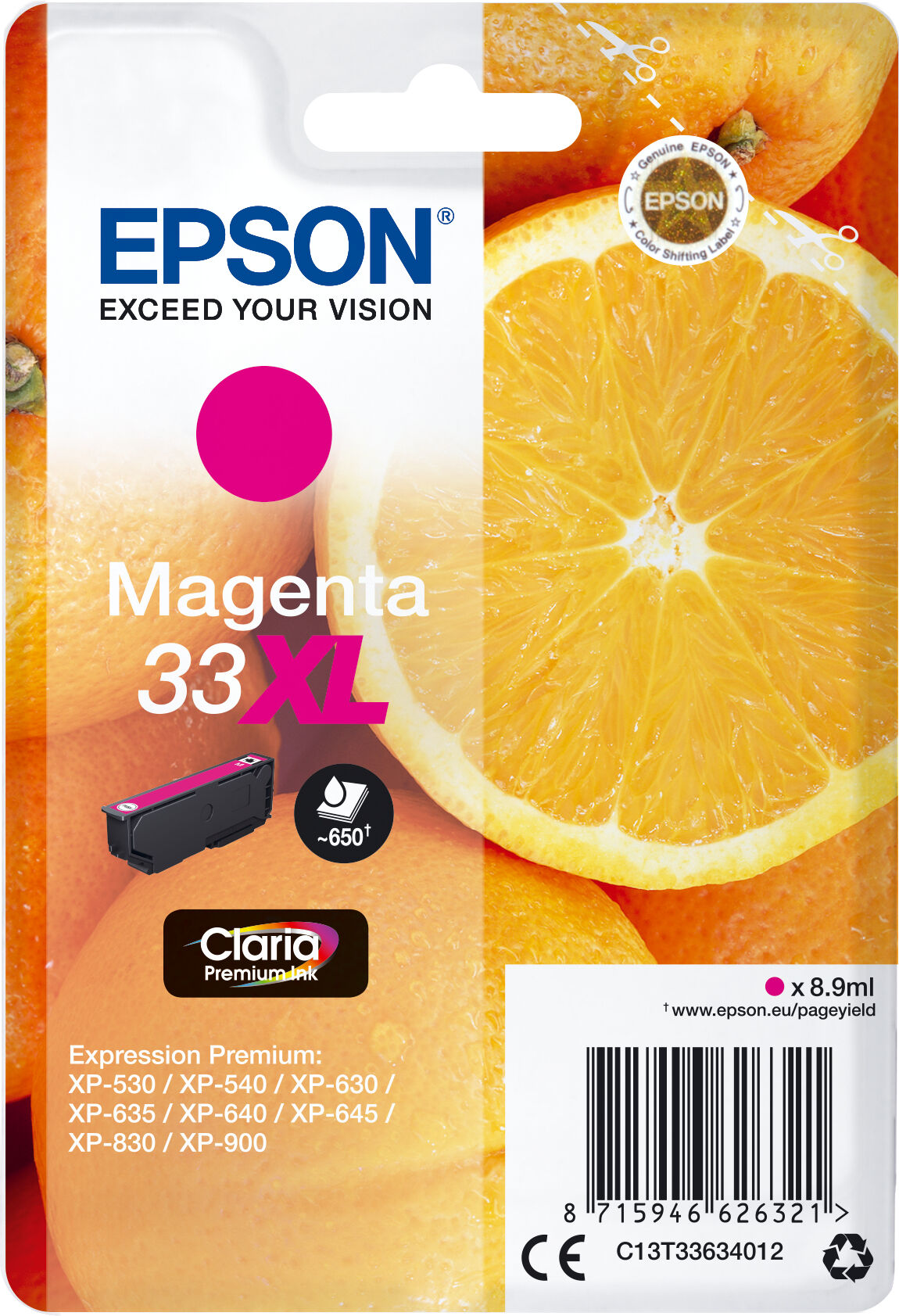 Epson Tinteiro Serie 33xl Xp-530/630/635/830 (magenta) - Epson