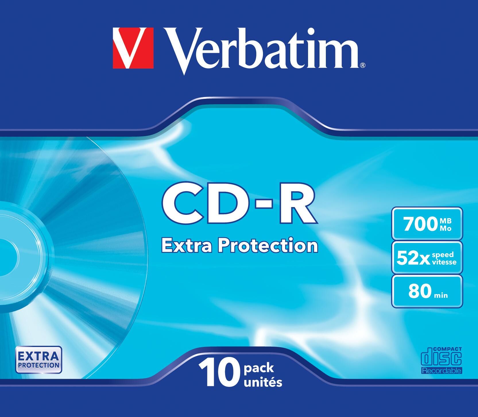 Verbatim Pack 10x Cd-r Extra Protection 700 Mb - Verbatim
