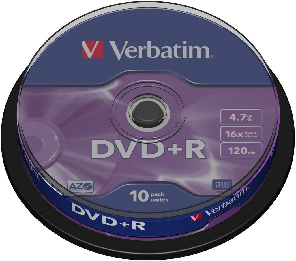 Verbatim Pack 10x Dvd+r 4.7gb 16x Matt Silver - Verbatim