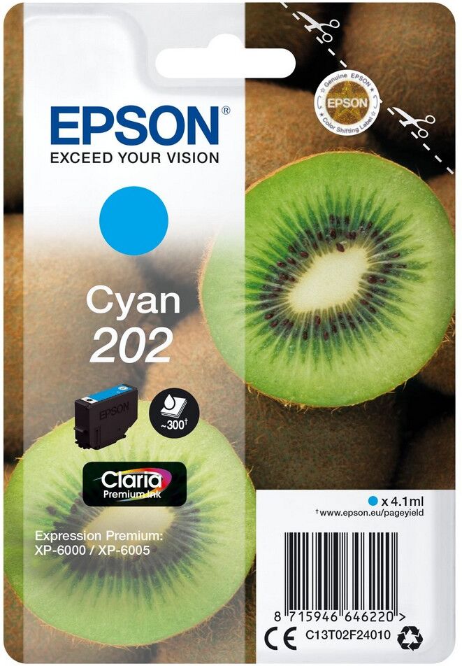 Epson Tinteiro 202 Ciano (300 Páginas) - Epson