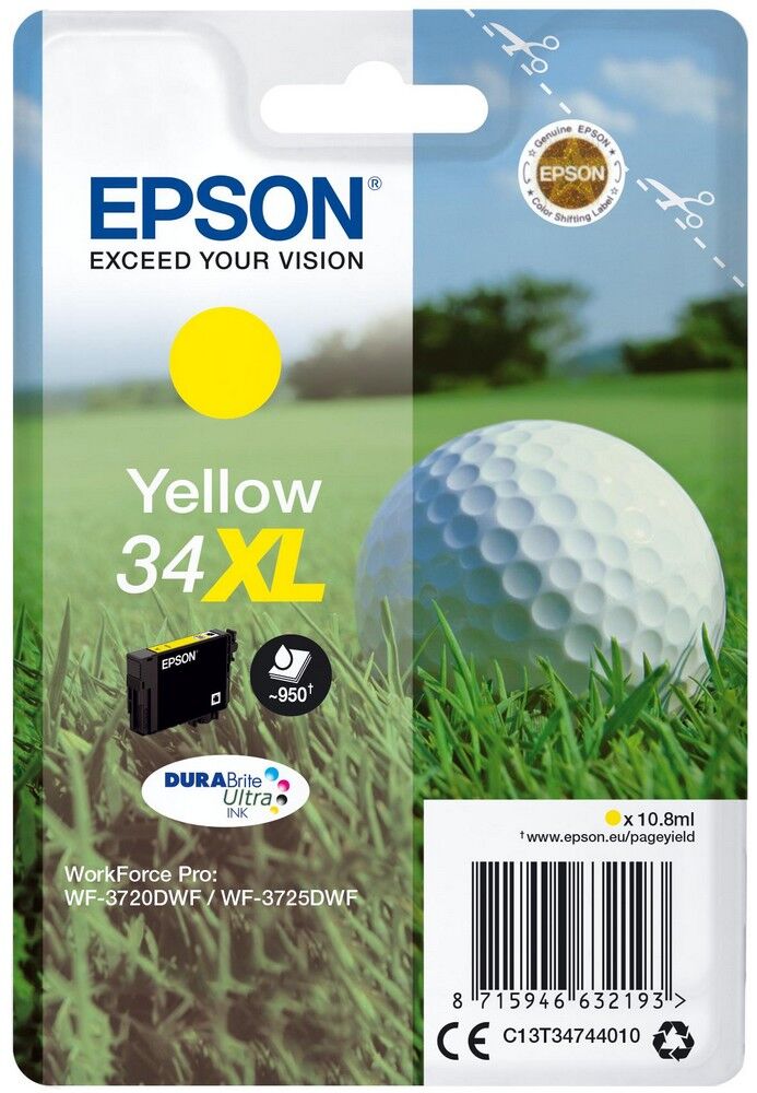 Epson Tinteiro Amarelo 34xl (950 Páginas) - Epson