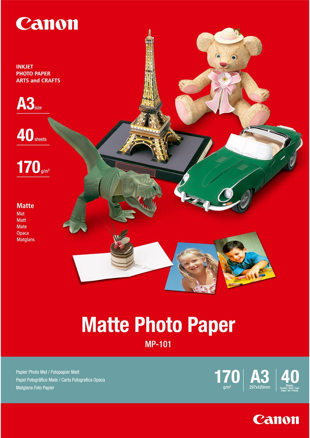 Canon Papel Foto MP-101 Matte 170g A3 40 Folhas