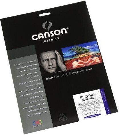 CANSON Papel Foto Infinity Platina Fibra Rag A4 310g 10 Folhas