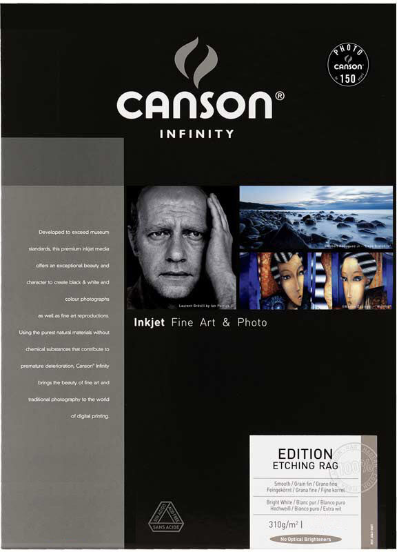 CANSON Papel Foto Infinity Edition Etching Rag A4 310g 10 Folhas