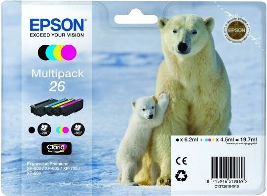 Epson Tinteiro T2616 Multipack 26 XP-600/XP-605/XP-700/XP-800