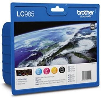 Brother Pack 4 Tinteiros LC985 Cores (LC985VALBP)