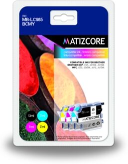 Matizcore Pack 4 Tinteiros Brother LC985 (MBLC985PK4C/M/Y)