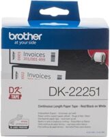 Brother Rolo de Papel Térmico DK22251 Preto e Vermelho (Branco)