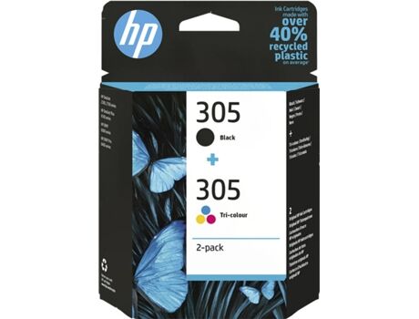 HP Pack 2 Tinteiros 305 Tricolor (6ZD17AE)