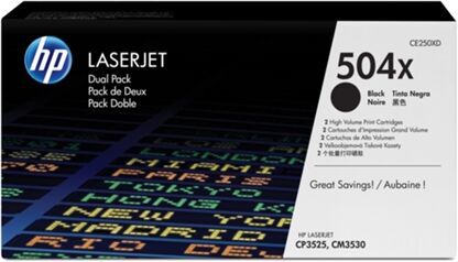 HP Pack 2 Toners 504X XL Preto (CE250XD)