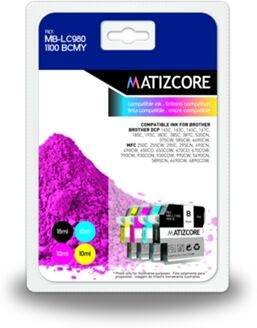 Matizcore Pack 4 Tinteiros Brother LC980/1100 (MBLC980/1100PK4)