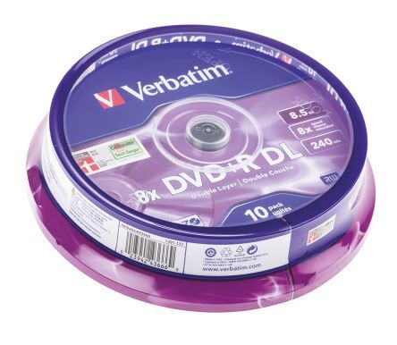 Verbatim DVD vergine  8,5 GB 8X, DVD+R DL, confezione 10, 43666