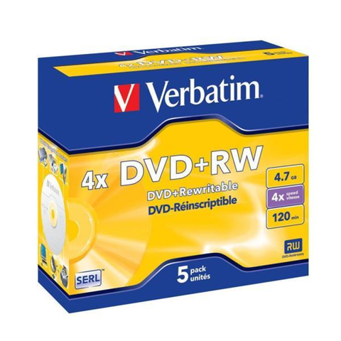 Verbatim DVD-RW  DVD 4.7Gb (5 Pezzi)