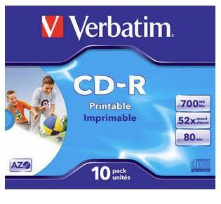 Verbatim CD-RW  CD 700MB (10 Pezzi)